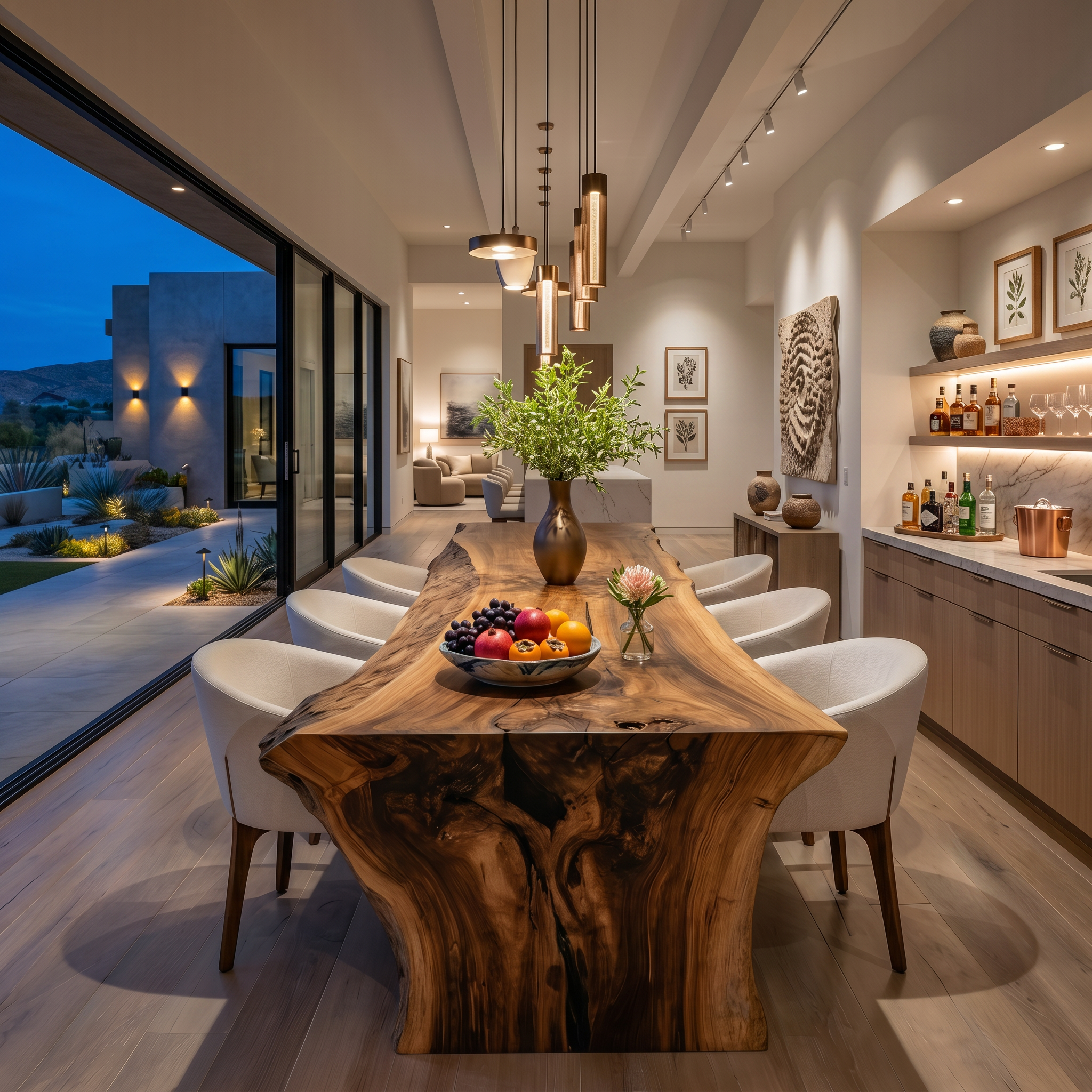 Modern Live Edge Dining Table For Dining Room