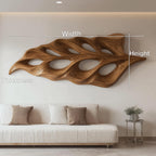 Modern Flowing Leaf Shape Carved For Home