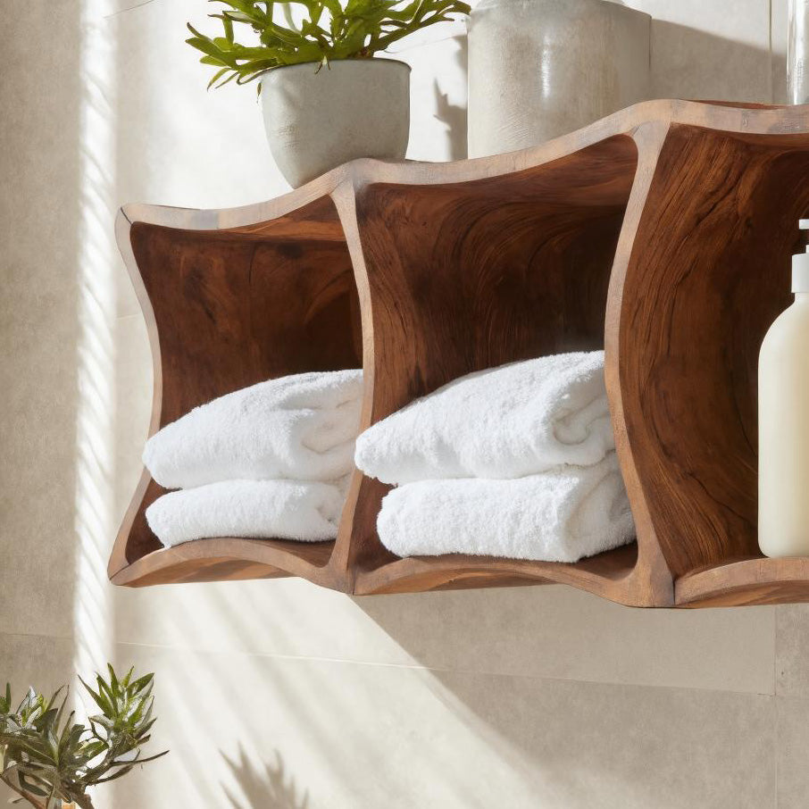 Modern Wall Mounted Shelf For Bathroom Space