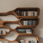 Organic Sculptural Wall Bookcase For Living Room