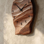 Organic Natural Grain Art Wall Clock For Living Room