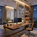 Modern Live Edge Floating Desk For Home Workspace