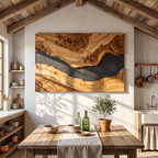 Modern Wooden Wall Art Sculpture For Bedroom Design