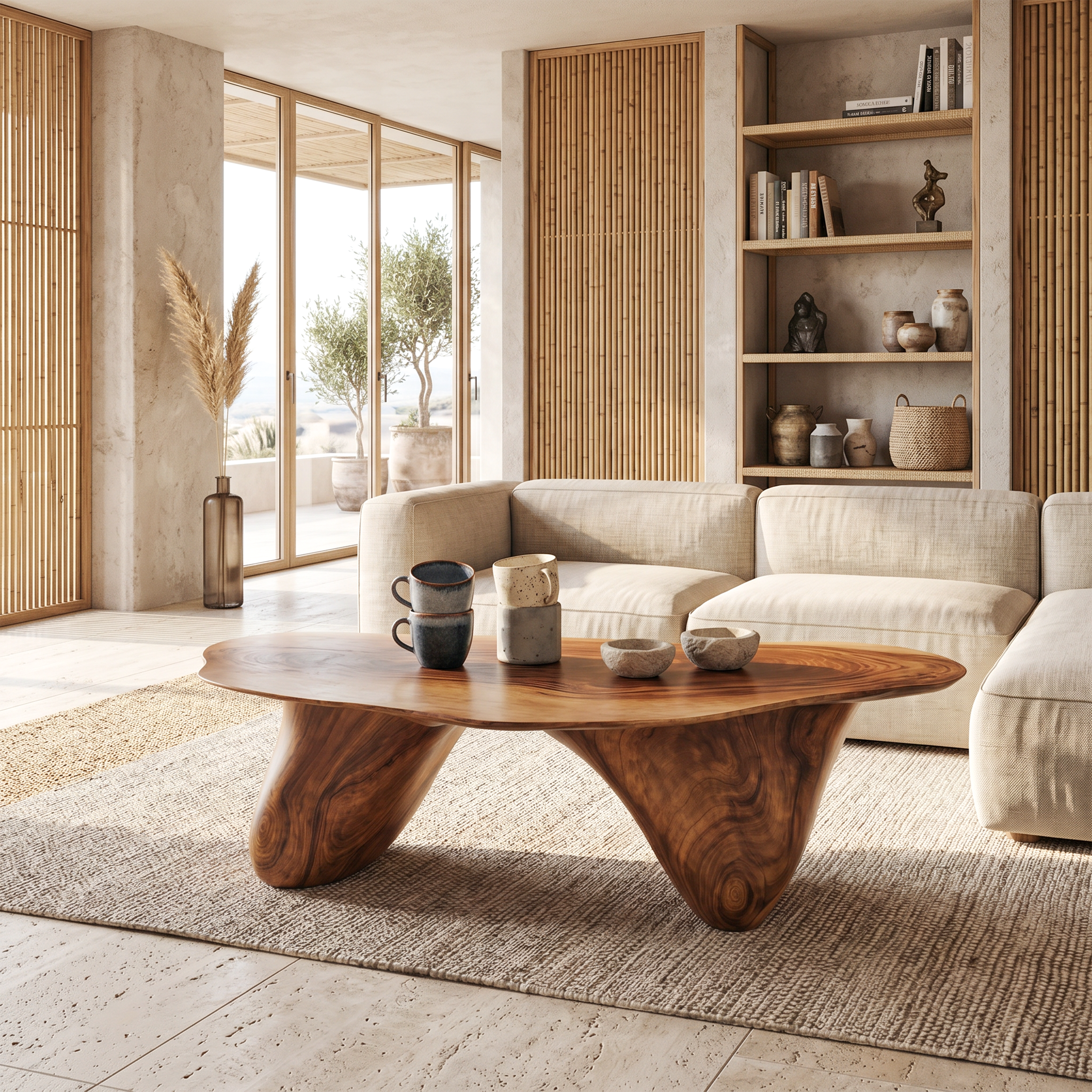 Handcrafted Low Table For Sophisticated Interiors