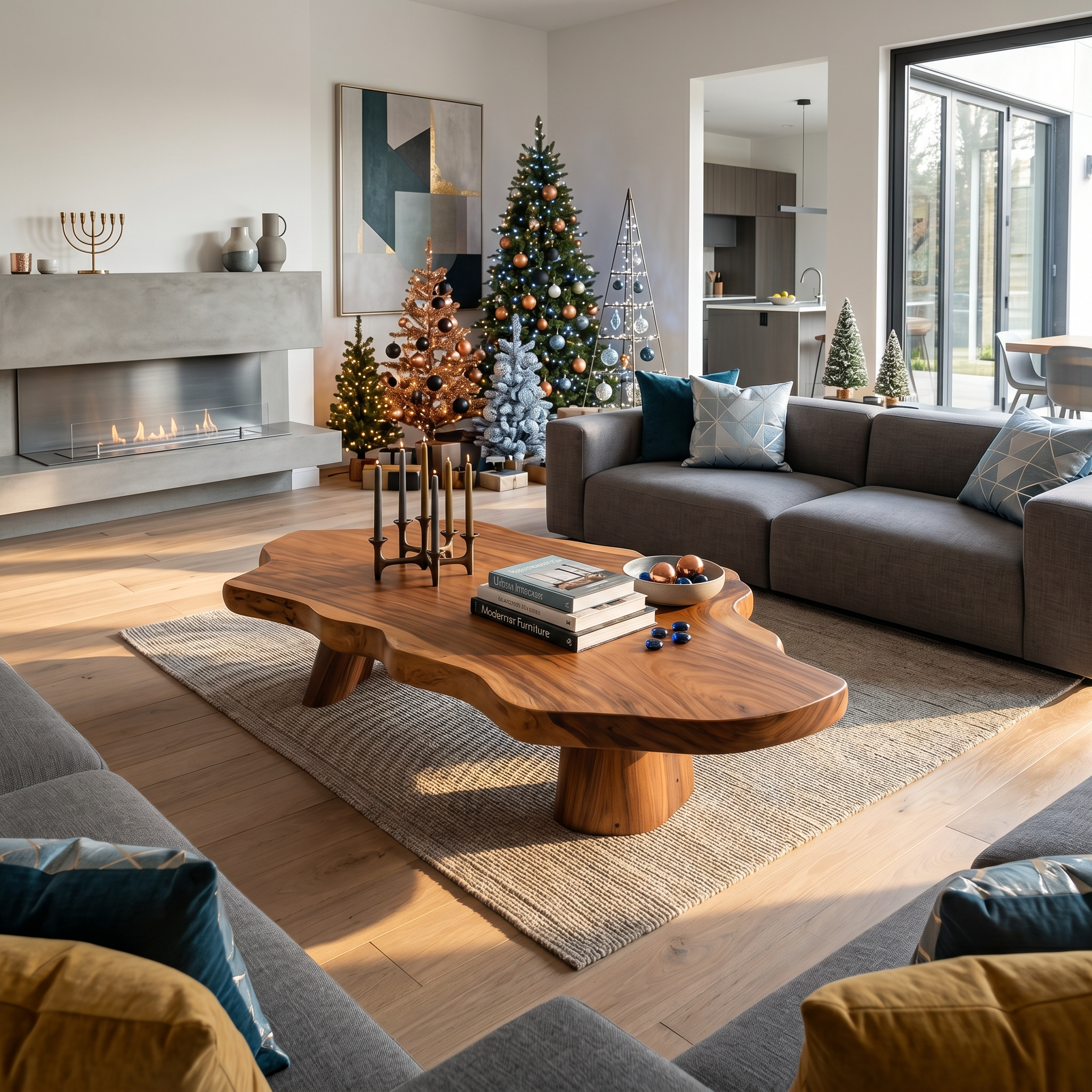Mid Century Rustic Live Edge Coffee Table For Holiday Furniture
