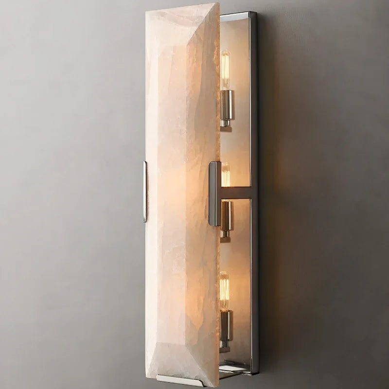 Brookhill calcite wall sconce side profile