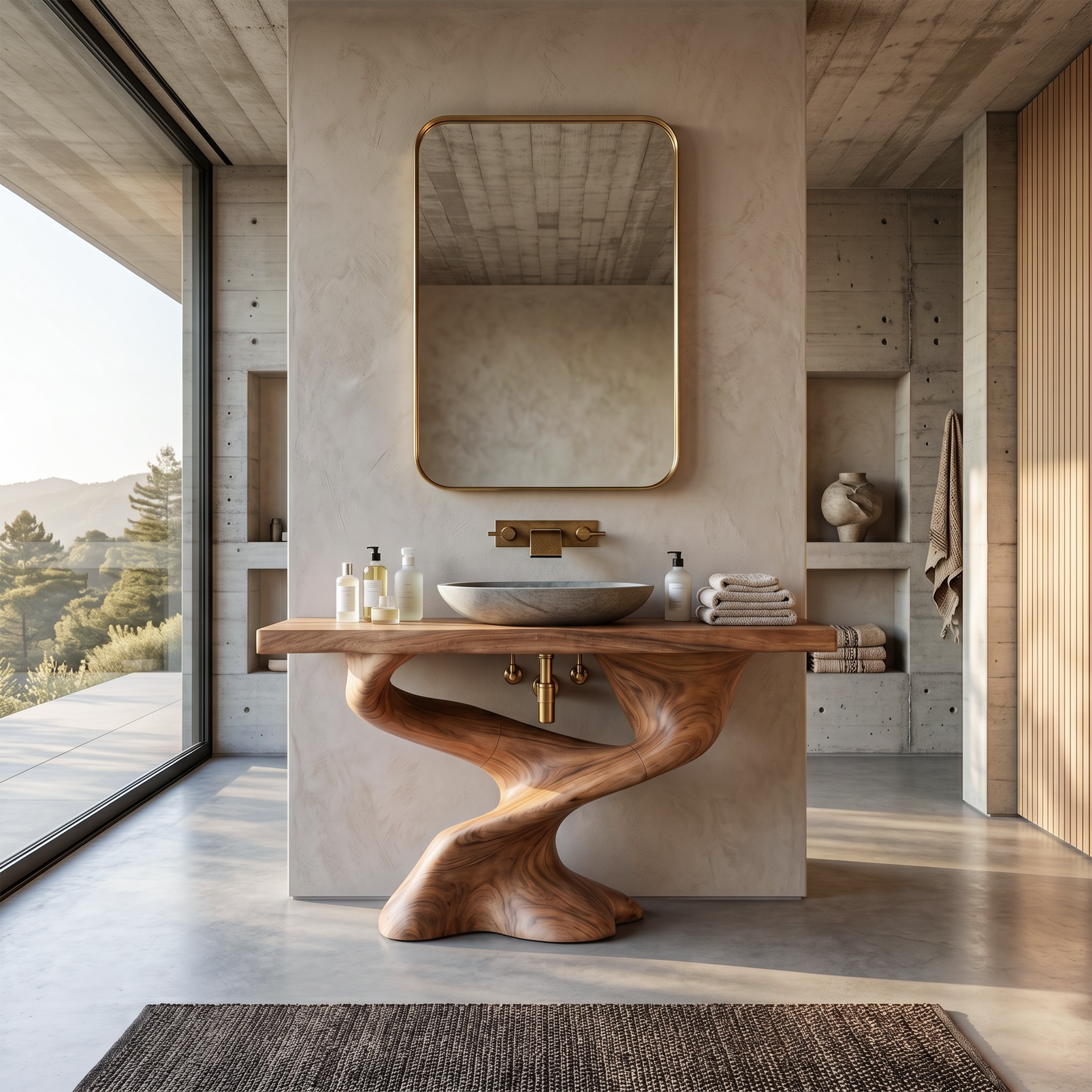 Handcrafted Solid Vanity For Unique Bathroom Design