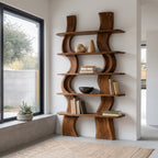 Organic Carved Shelf Storage Display For Home Office