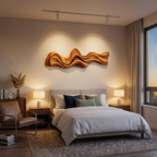 Large Wavy Wall Art Sculpture For Living Room