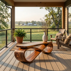 Infinity Loop Sculptural Bench For Entryway Or Living Room