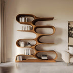 Organic Living Room Bookshelf For Home Decor