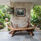 Handcrafted Live Edge Bench For Entryway Design