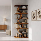 Organic Bookshelf For Living Room Interiors