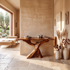 Modern Live Edge Console Table Organic Wood Furniture For Living Room