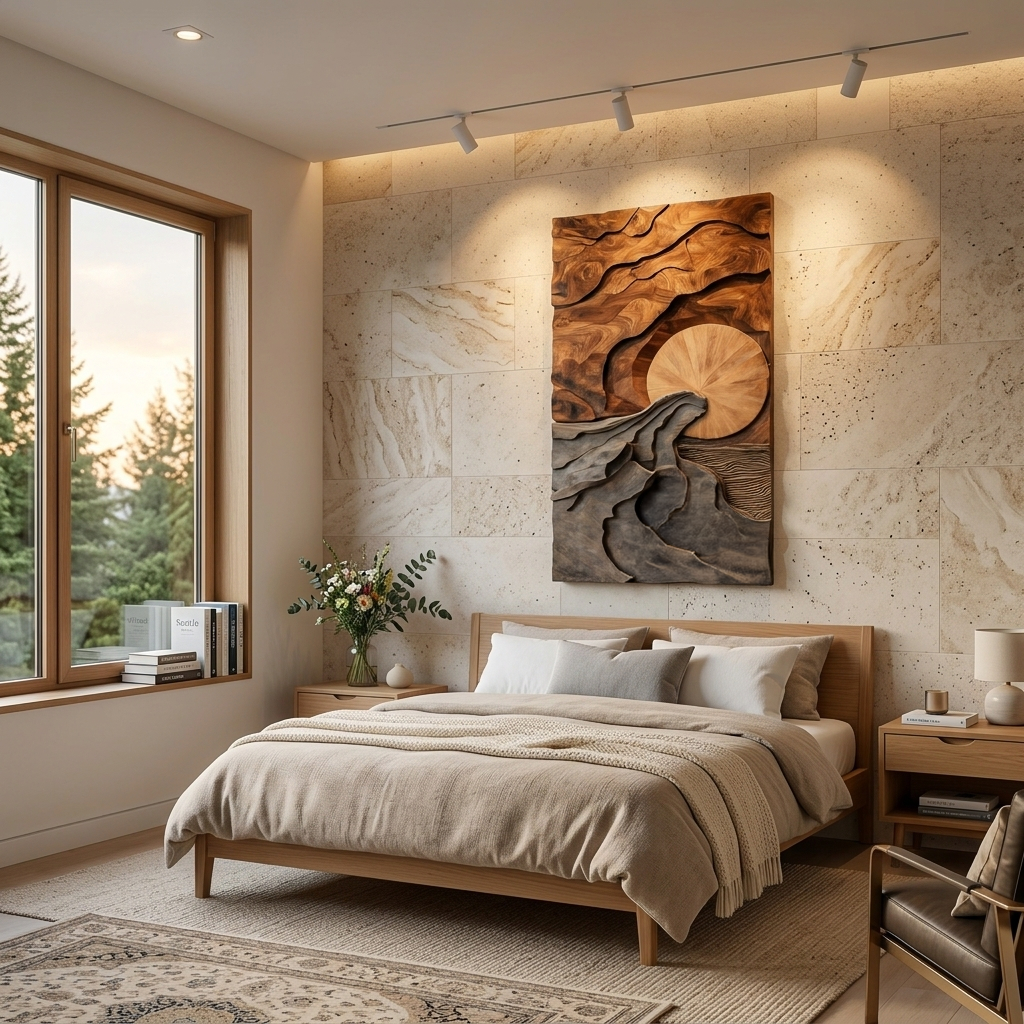 Modern Wall Art With Landscape Design For Living Room