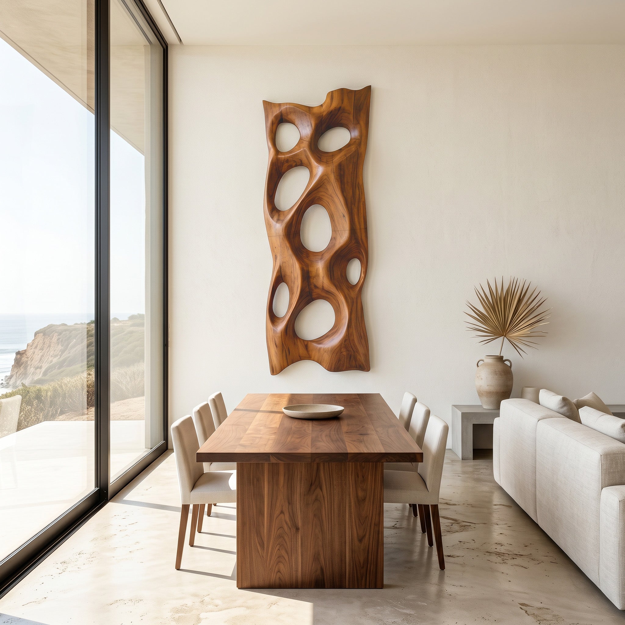 Contemporary Sculptural Wall Art With Abstract Design For Entryway