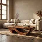 Modern Coffee Table Open Shelf Design For Living Room