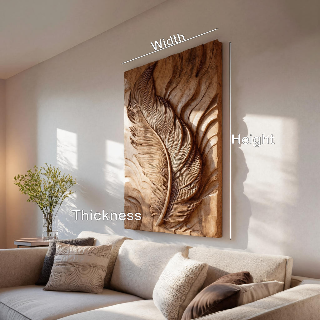 Organic Feather Wall Art Sculpture For Modern Living Space