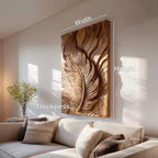 Organic Feather Wall Art Sculpture For Modern Living Space