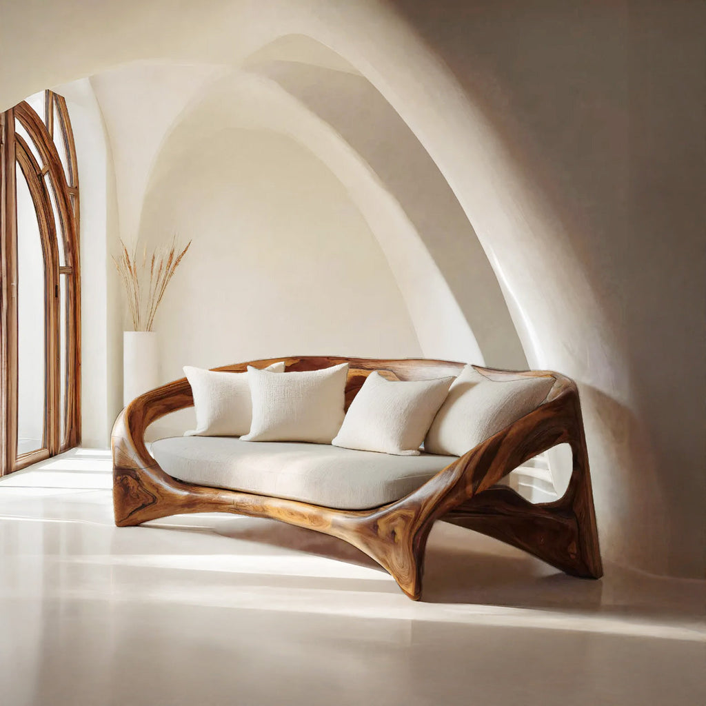 Organic Sculptural Sofa For Living Room Space
