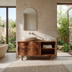 Contemporary Bathroom Vanity Sculpted Waves Front For Bathroom