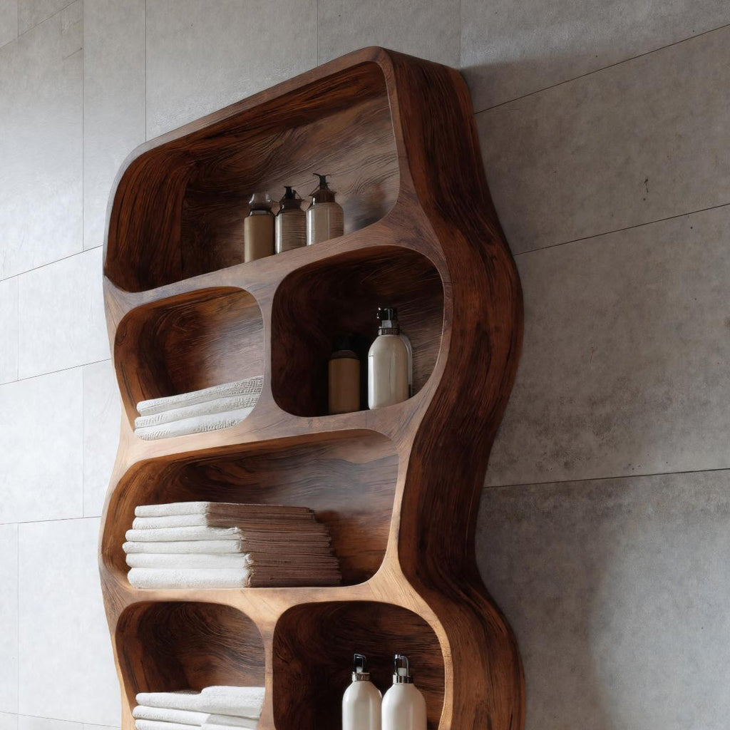 Contemporary Wall Shelf For Bathroom Space