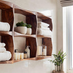 Organic Sculptural Wall Shelf For Modern Bathroom Interior
