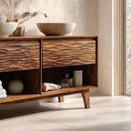 Contemporary Bathroom Vanity Open Shelf Storage For Bathroom
