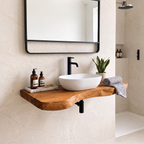 Rustic Live Edge Vanity For Modern Bathroom Designs