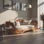 Modern Curved Sofa For Living Room Or Bedroom