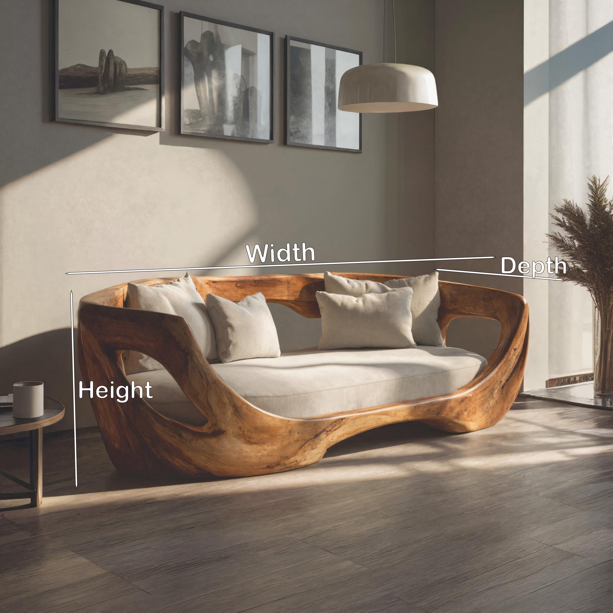 Modern Curved Sofa For Living Room Or Bedroom