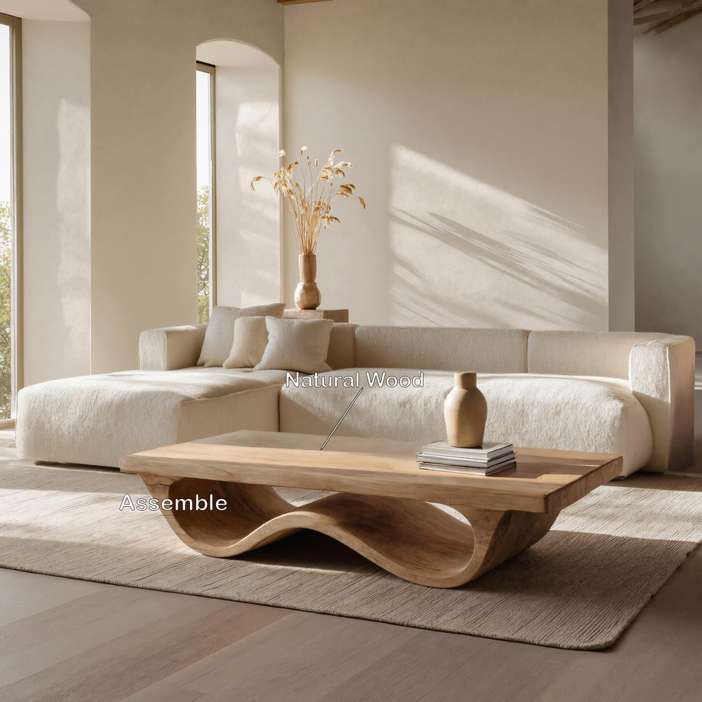 Contemporary Coffee Table Curved Leg Design For Living Room