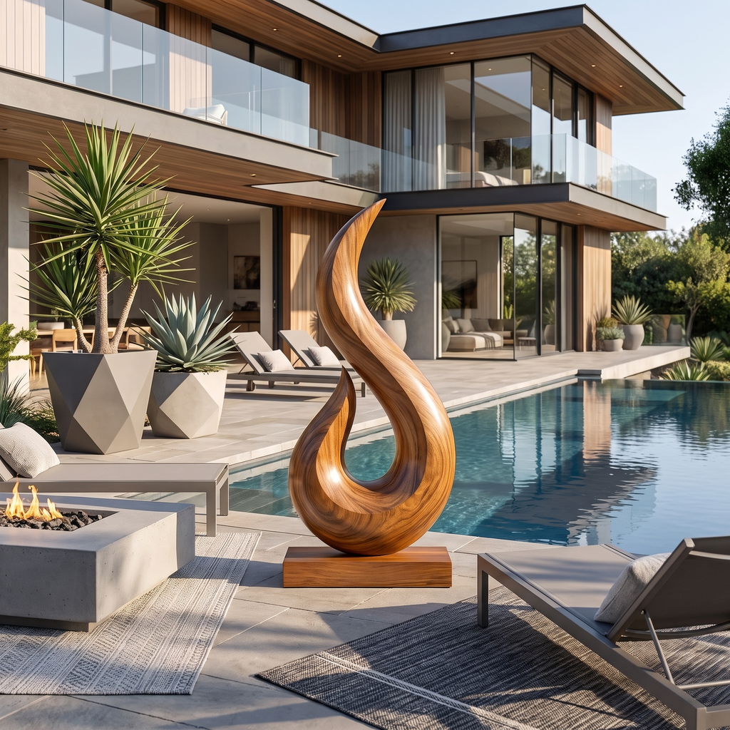 Handcrafted Abstract Sculpture For Outdoor Wall Design