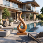Handcrafted Abstract Sculpture For Outdoor Wall Design