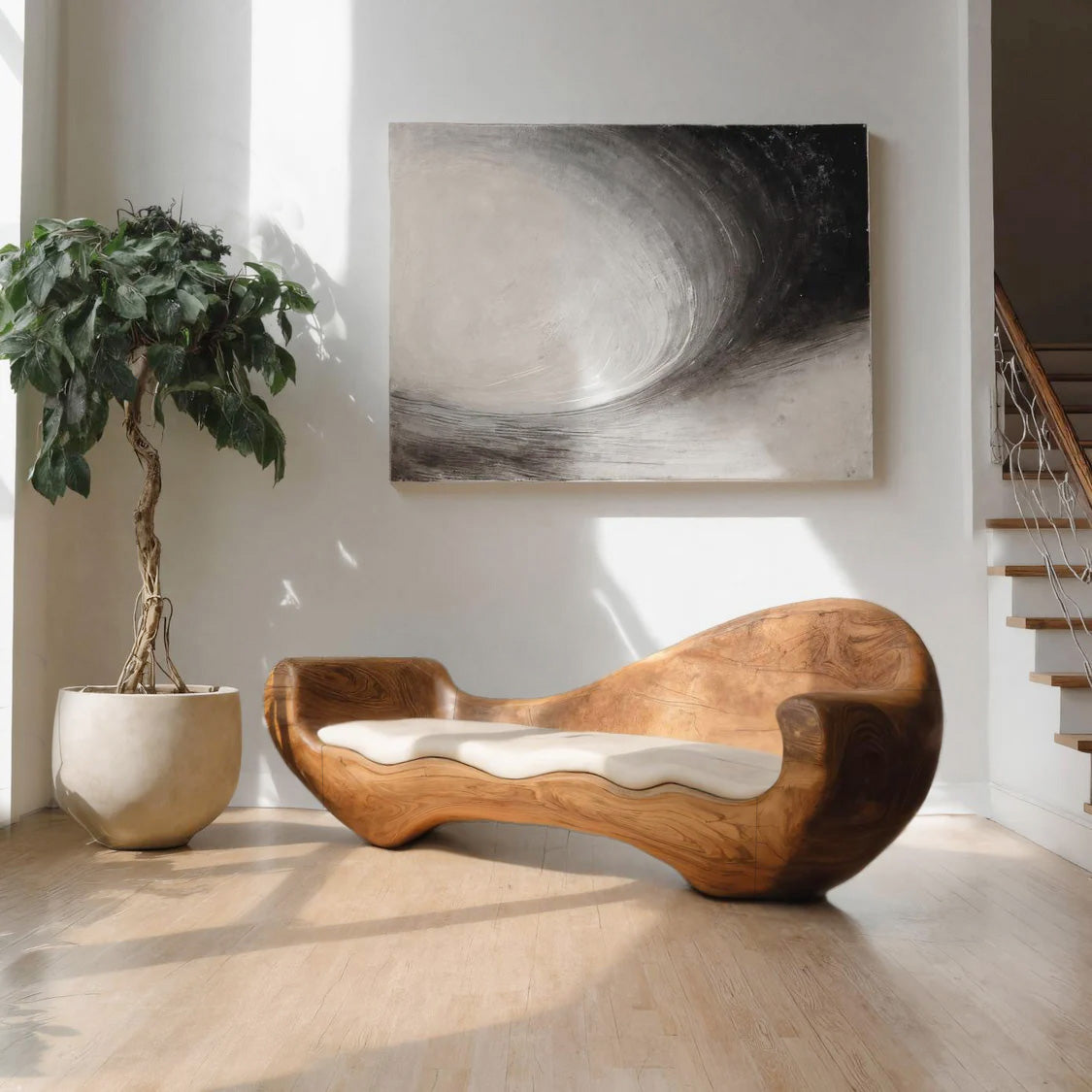Artistic Sofa With Organic Design For Living Room
