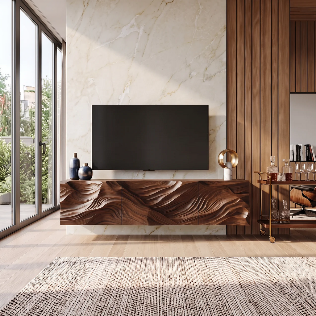 Farmhouse TV Cabinet For Cozy Living Room Decor