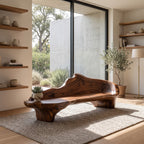 Sculptural Bench With Organic Design For Living Room