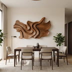 Modern Sculptural Wall Art With Abstract Design For Bedroom