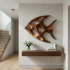 Artistic Sculptural Wall Art Fish-Inspired For Living Room
