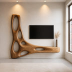 Artistic Organic Wall Mounted Media Console For Living Room