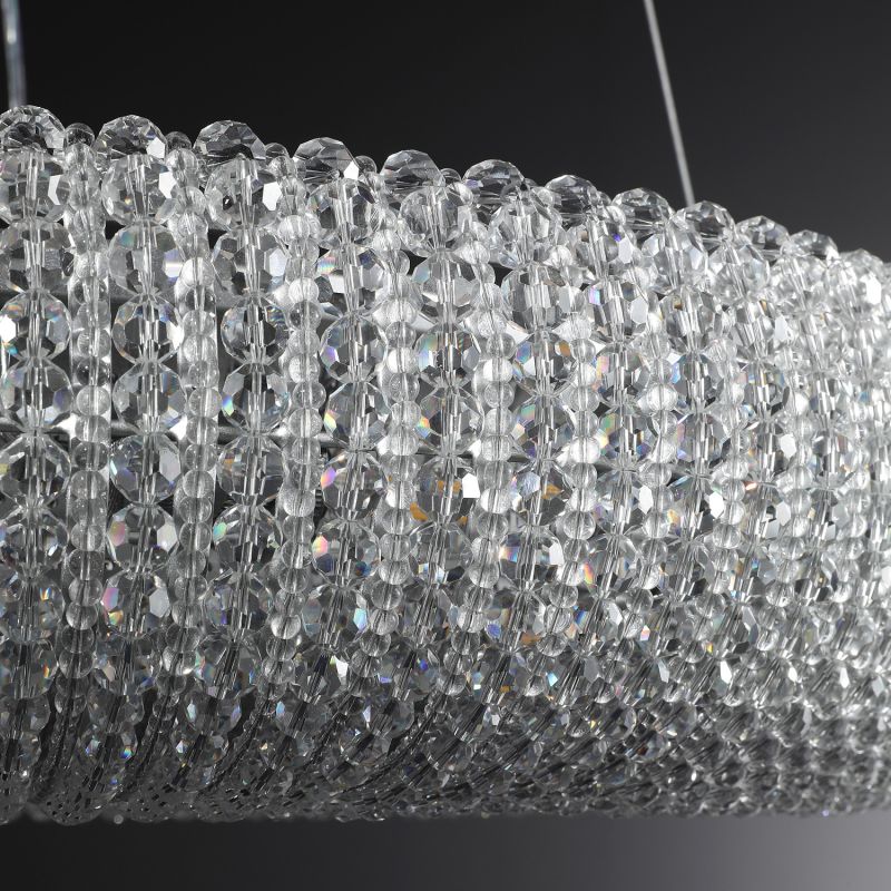 Halo Stranded Crystal Round Chandelier 72"