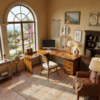 Modern L Shaped Wood Desk With Drawers For Home Office Or Vanity
