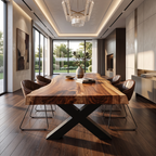 Kitchen Decor Handcrafted Live Edge Dining Table Premium