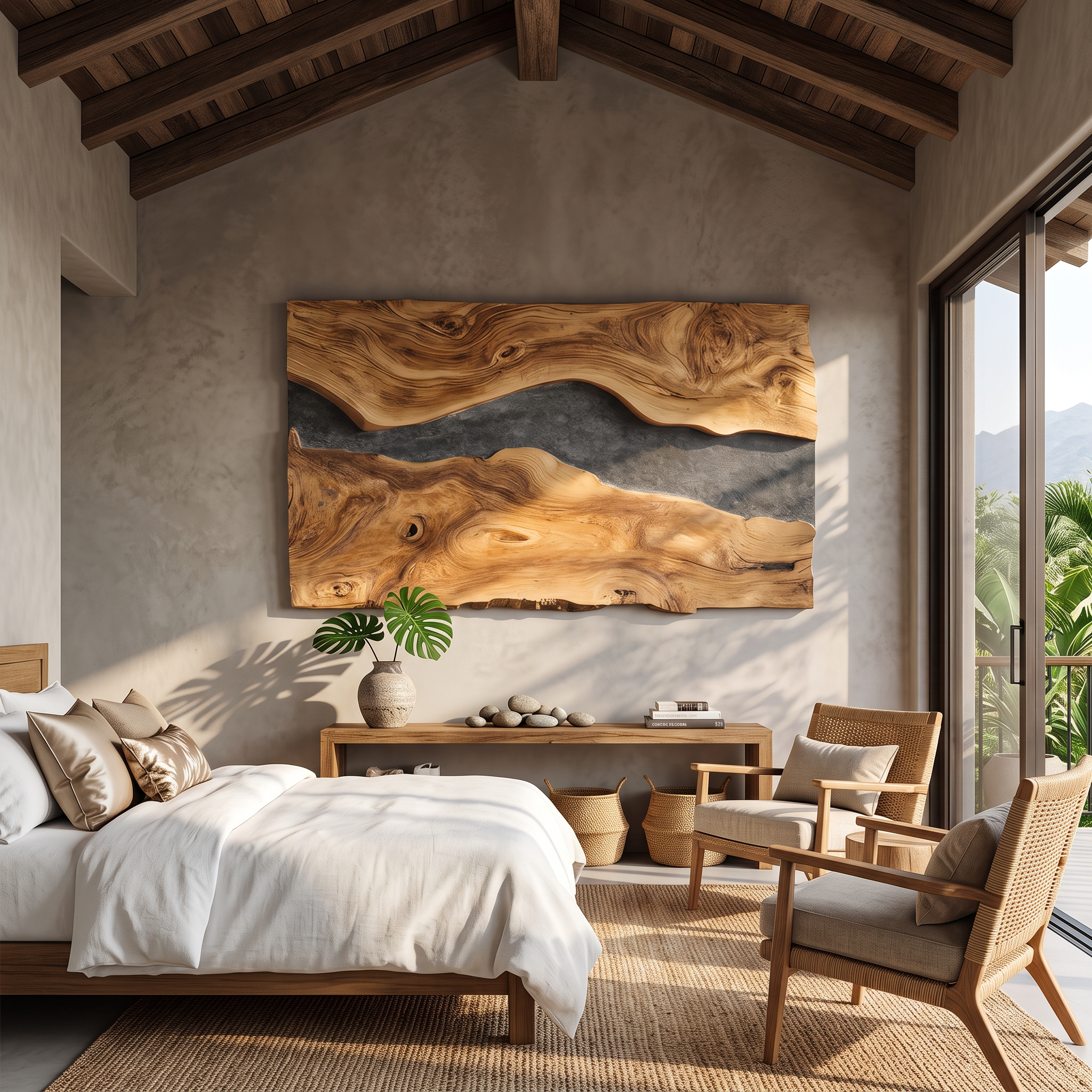 Handcrafted Modern Wooden Wall Sculpture For Home