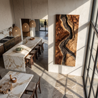 Handcrafted Wooden Wall Sculpture For Entryway Design