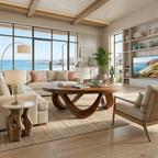 Modern Coffee Table Unique Base Design For Living Room