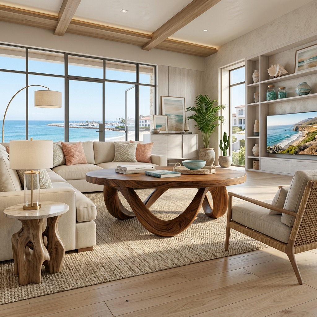 Modern Coffee Table Unique Base Design For Living Room