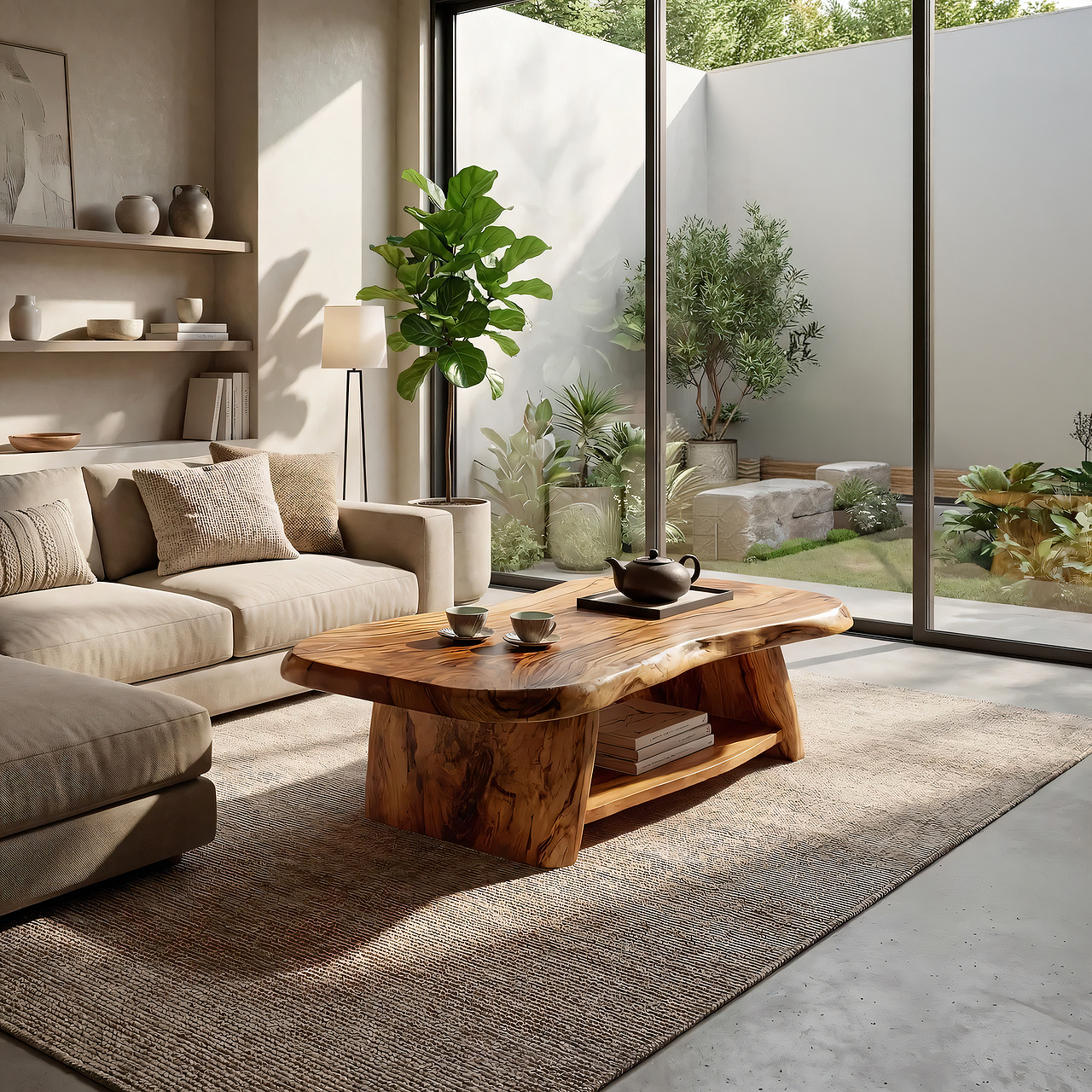 Modern Solid Wood Coffee Table For Living Roomdecor And Interior Design