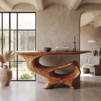 Mid Century Wooden Console Table For Living Room