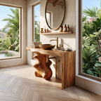 Mid Century Vanity For Organic Bathroom Interiors